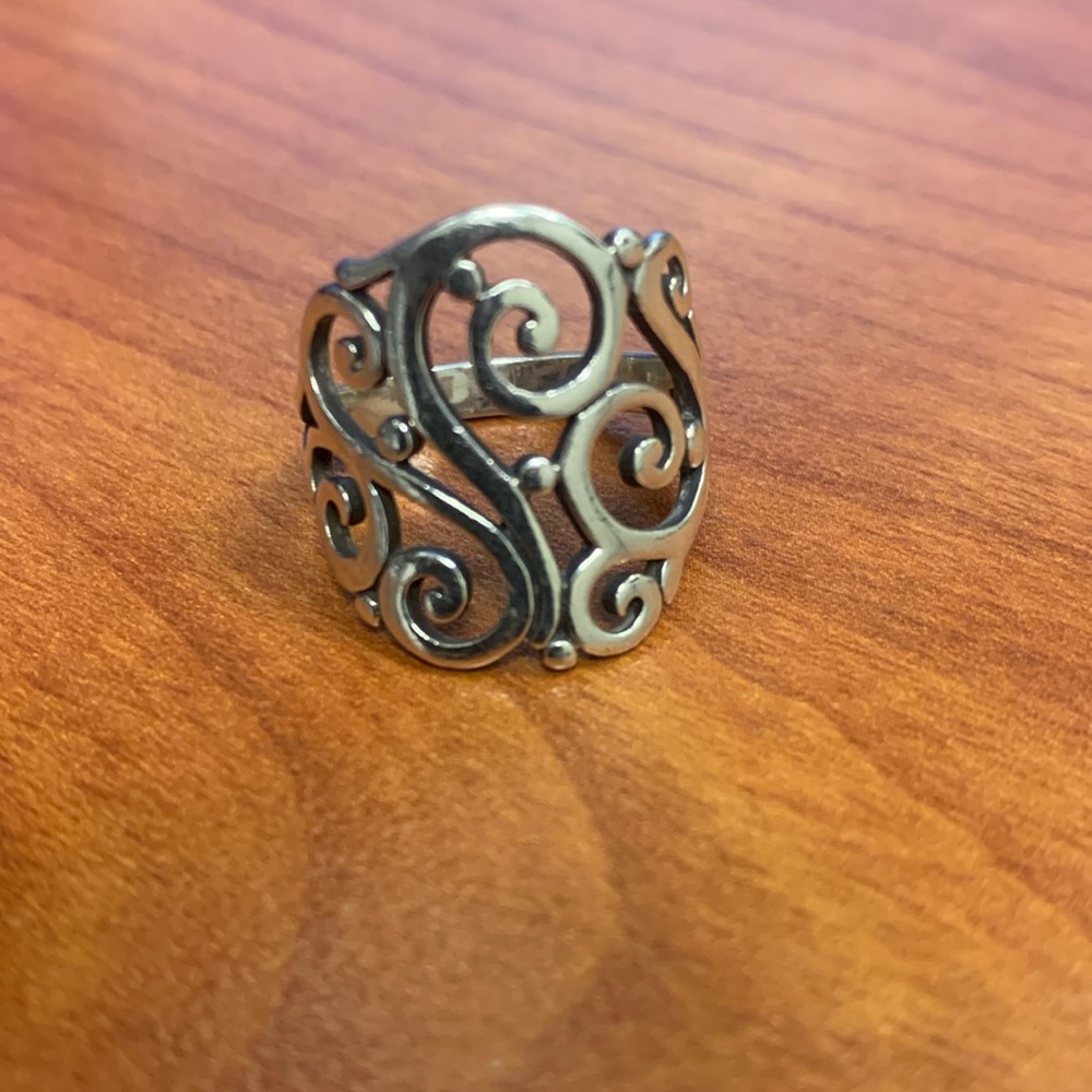 James Avery Scroll statement ring